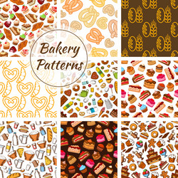 Bakery and patisserie seamless pattern background Vector Image