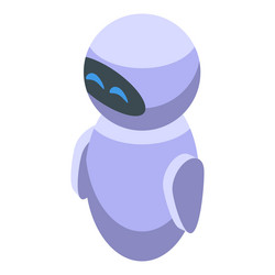 chatbot smiling with eyes closed is showing vector image