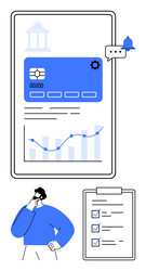 digital finance dashboard with analytics vector image