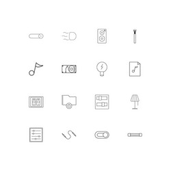 electrical linear thin icons set outlined simple vector image