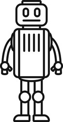 future robot icon outline style vector image