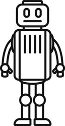 Future robot icon outline style vector