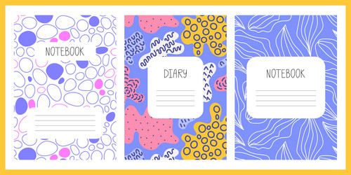 Set of colorful cover page templates for print Vector Image