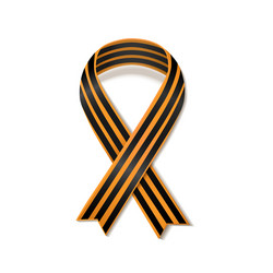 st george striped black and orange ribbon isolated Vector Image