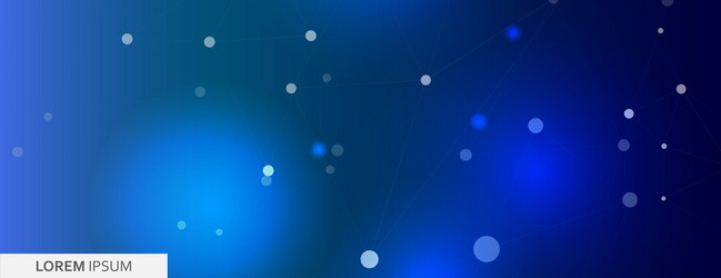 connected lines with dots social and technology vector image