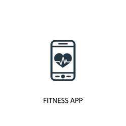 fitness app icon simple element vector