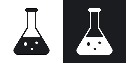 flask icon set vector image