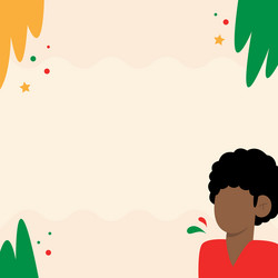 juneteenth poster template square frame background vector image