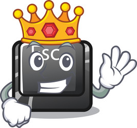 king button esc isolated in character vector image