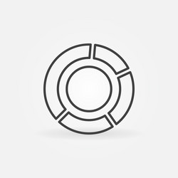 pie chart linear concept minimal icon vector image
