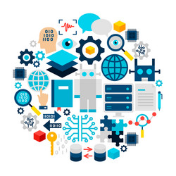 Robotics & Technology Icons vector image