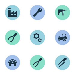 Set of simple axe icons vector