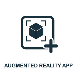 augmented reality app icon from mobile vector image