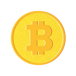 bitcon golden coin with grain vector image