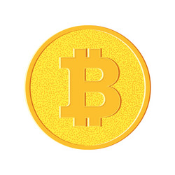 Bitcon golden coin with grain vector