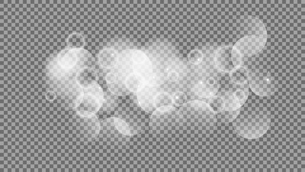 bokeh circles on transparent background vector image