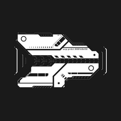 cyberpunk arrow futuristic tech interface element vector image