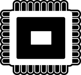 isolated processor design vector image