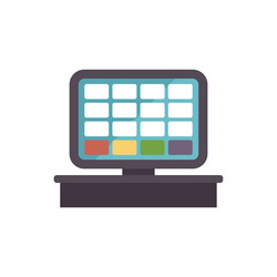 modern pos terminal displaying product selection vector image