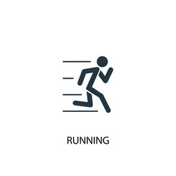 running icon simple element vector image