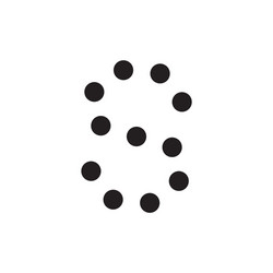 Dotted line s logo design Royalty Free Vector Image