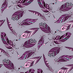 seamless pattern on purple background with colored vector image