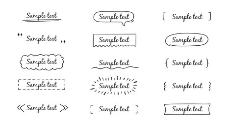 text title frame handwriting ribbon square vector image