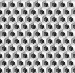 abstract background with cubes in black and white vector image