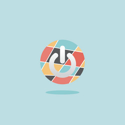Abstract Power Button Symbol vector image