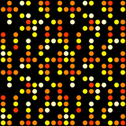 abstract seamless pattern colorful dots over black vector image
