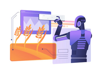 ai-backed agri-tech development abstract concept vector image