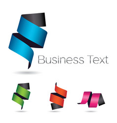 Flowing Ribbon Scroll Icon vector image