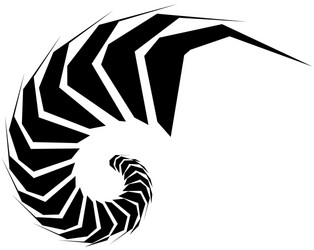 geometric shape - angular edgy element on white vector image