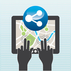 global positioning system design vector image
