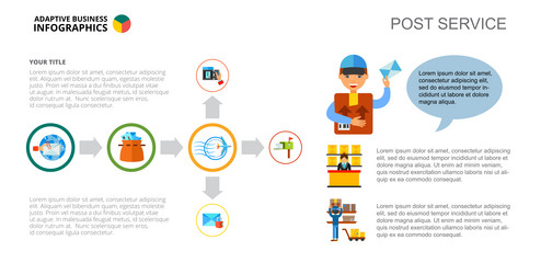 process chart with slide template vector image