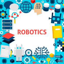 Robotics Concept Template vector image
