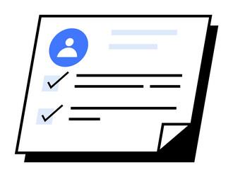 simple modern design of profile with checklist vector image