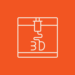 tree d printing line icon vector image