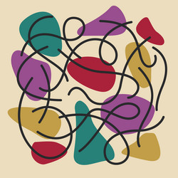 abstract background with various hand drawn vector image