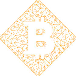 bitcoin rhombus mesh network model vector image