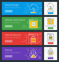 cloud storage website optimization internet vector image