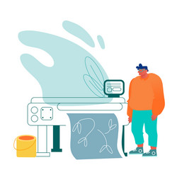 designer work with plotter or widescreen laser vector image