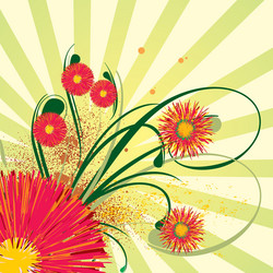 Floral background vector