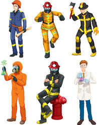 Men with different professions vector