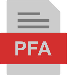 pfa file document icon vector image
