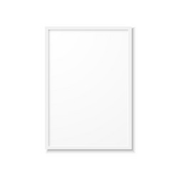 realistic image frame with gray border and shadow vector image
