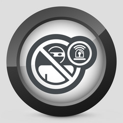 Thief alarm icon vector