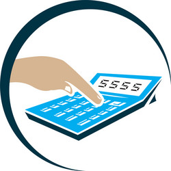 using calculator icon vector image