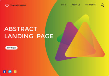 abstract landing page design vector image