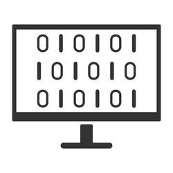 Coding Icon - Abstract Code vector image